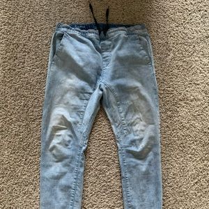 Denim joggers